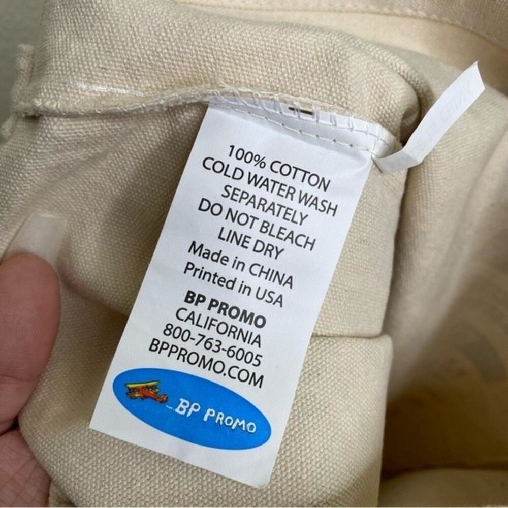Bay Area California Bike to Work One Shoulder Canvas Tote - Picture 5 of 8